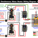 ¿Cómo cablear el termostato del calentador de agua simultáneo de 240 V – 230 V?
