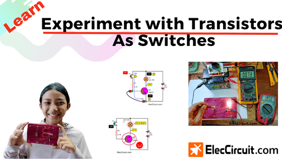 Experimente con el transistor como interruptor.