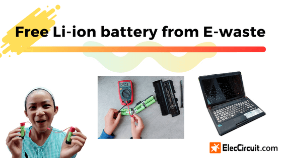Recicle la batería de iones de litio gratuita de los desechos electrónicos