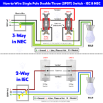 ¿Cómo cablear unipolar y doble vía (SPDT) como interruptor de 3 vías?