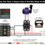 ¿Cablear temporizador doble en ciclo de repetición y modo de disparo único para motores de 120 V/240 V?