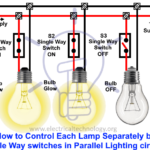 ¿Cómo controlar cada lámpara mediante un interruptor por separado en iluminación paralela?