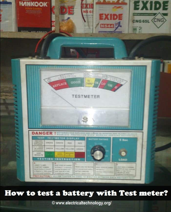 ¿Cómo probar una batería con Test meter?