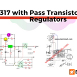LM317 con reguladores de circuito de transistores de paso