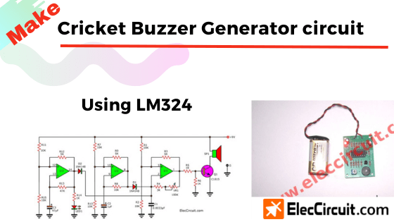 Haga el circuito del generador de timbre Cricket usando LM324