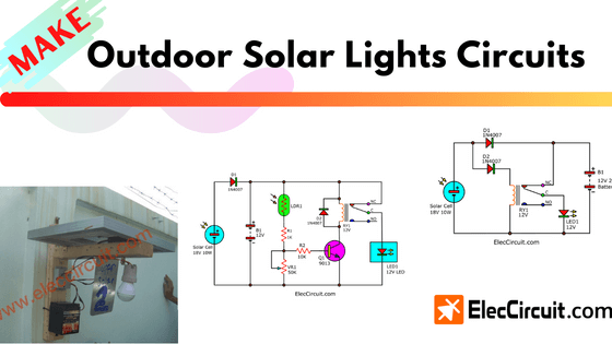 Circuitos de luces solares para exteriores.