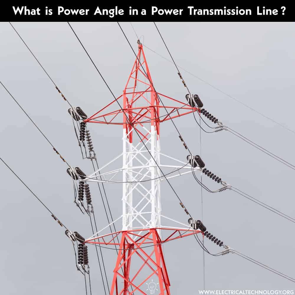 ¿Cuál es el ángulo de potencia en una línea de transmisión de potencia?