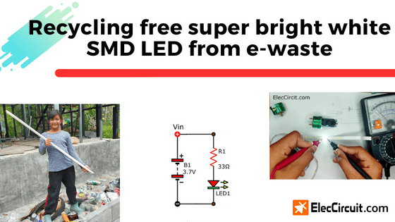 Reciclaje gratuito de LED SMD blancos procedentes de residuos electrónicos