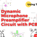 Circuito de preamplificador de micrófono dinámico de transistores con PCB