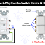 ¿Cómo conectar un dispositivo de interruptor combinado doble de 3 vías?