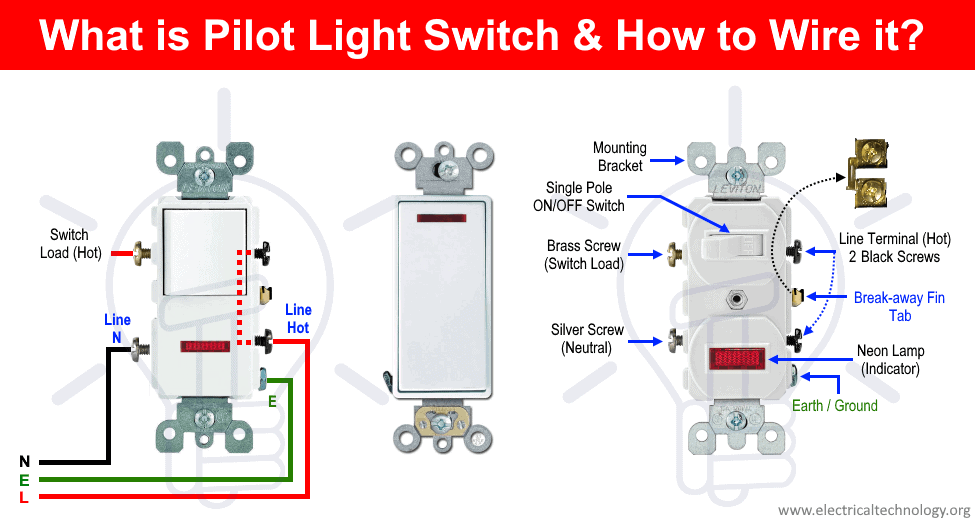 ¿Cómo cablear un interruptor de luz piloto? Cableado de 2 y 3 vías