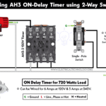 ¿Cómo cablear el temporizador de retardo de encendido para circuitos de carga de 120 V y 240 V?