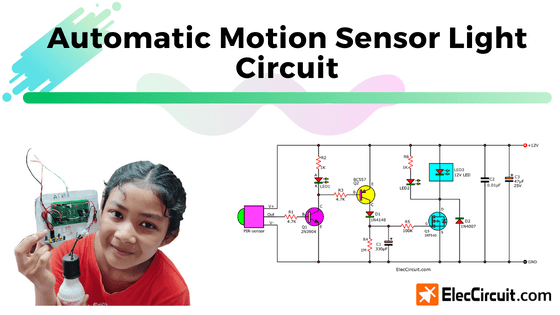 Circuito de luz con sensor de movimiento automático simple