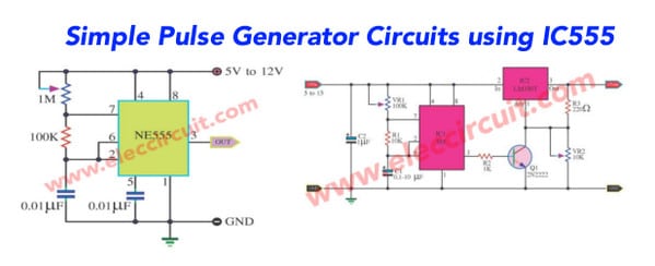 Circuitos generadores de impulsos con temporizador 555 | modo astable